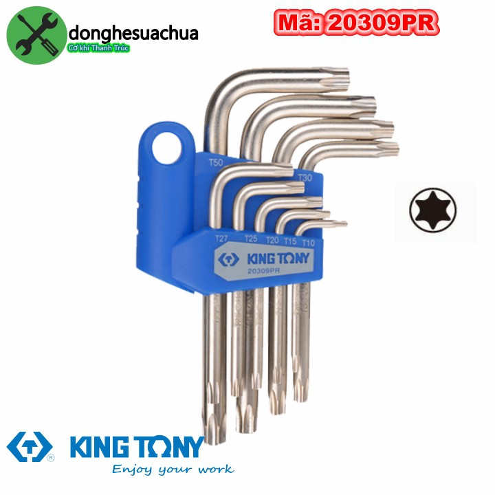 Bộ lục giác sao ngắn Kingtony 20309PR 9 cây