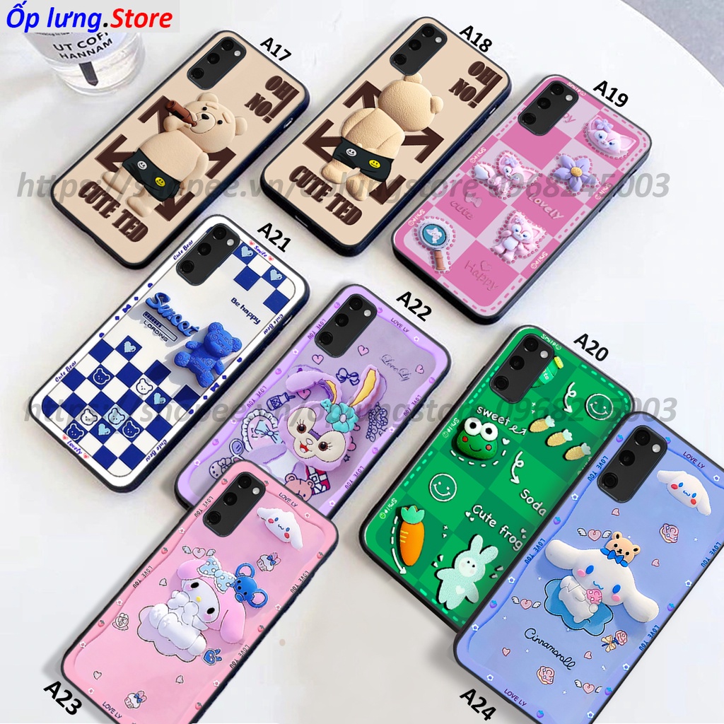 Ốp lưng Samsung S20 FE / M51 / M52 5G in hình 3D gấu cute cool ngầu giả nổi.