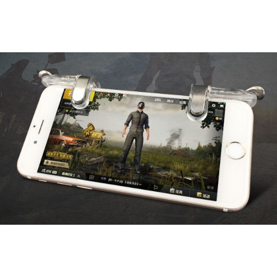 BỘ 2 NÚT BẤM CƠ K03 KIM LOẠI TRONG SUỐT HỖ TRỢ CHƠI GAME PUBG MOBILE, ROS MOBILE