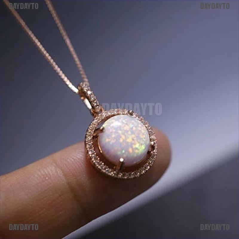 Dây Chuyền Mặt Đá Opal Thời Trang Cho Nữ