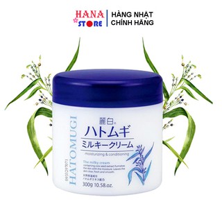 Kem Dưỡng Ẩm Trắng Da Ý Dĩ Hatomugi Moisturizing & Conditioning The Milky Nhật Bản 300g