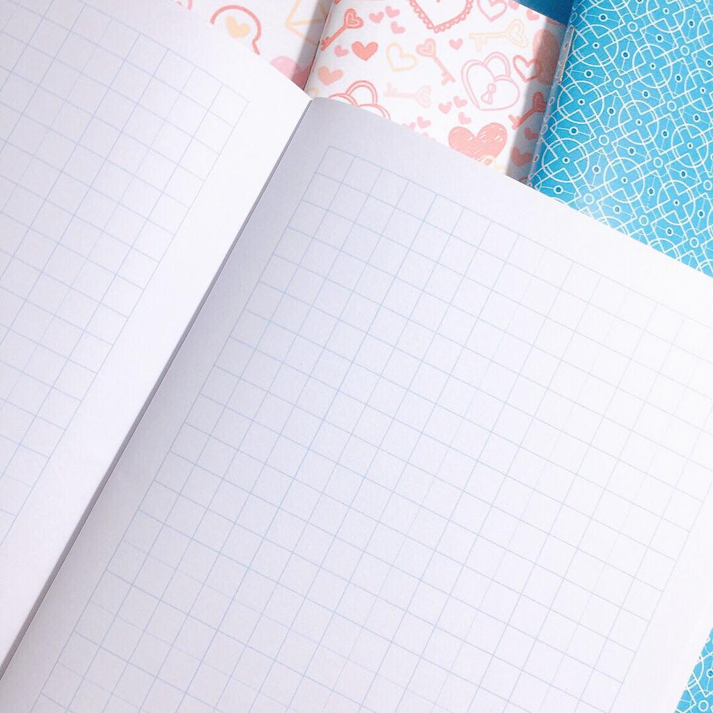 Sổ tay planer ghi chép nhật ký, lên kế hoạch ruột "ô vuông" bìa mềm 64 trang