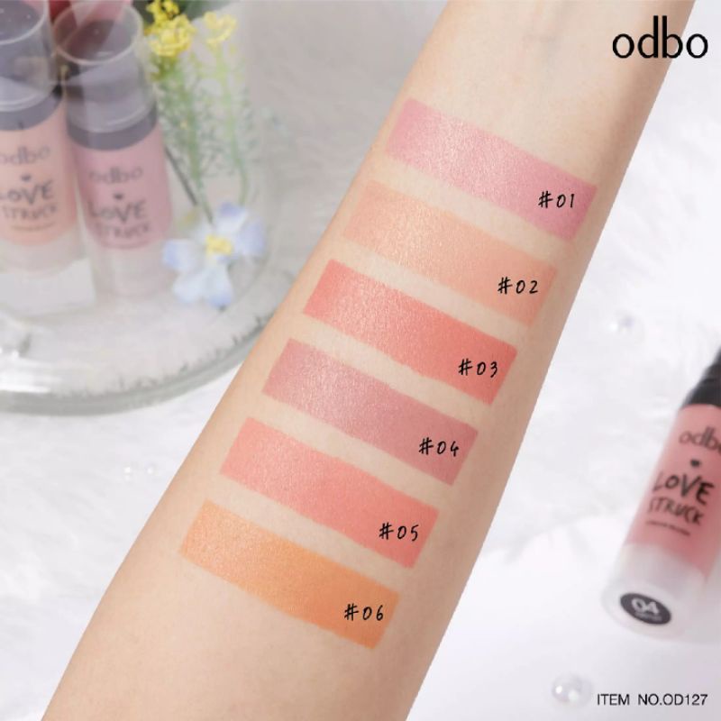 Má hồng dạng kem ODBO Love Struct Cream Blush lì mịn waterproof mỏng nhẹ tự nhiên - Thái Lan