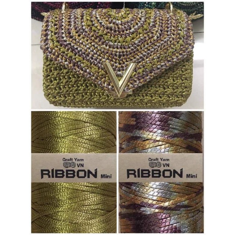 Sợi Ribbon màu loang mini