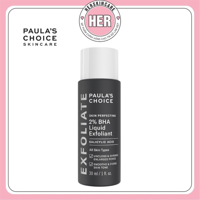 Tẩy tế bào chết Paulas Choice 2% BHA-Paula’s Choice Skin Perfecting 2% BHA Liquid