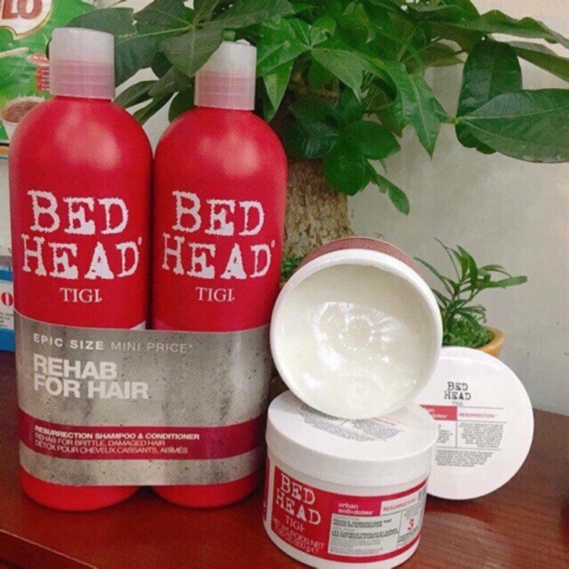 [FREE SHIP & TẶNG QUÀ] COMBO DẦU GỘI XẢ TIGI BED HEAD + HẤP TIGI BED HEAD ĐỎ SIÊU PHỤC HỒI CẤP ĐỘ 3 