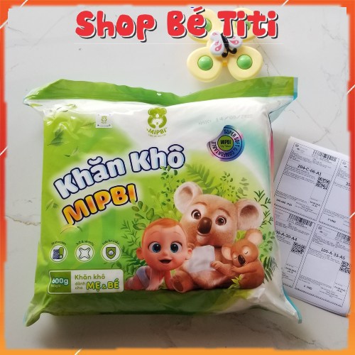 Khăn khô đa năng MIPBI 600gr Mềm Mịn Thấm Hút Tự Nhiên Tiện Lợi Tiết Kiệm An Toàn Cho Bé - Khăn vải Đa năng Cao Cấp