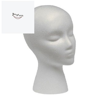 Đầu ma nơ canh bằng xốp màu trắng để trưng bày tóc giả