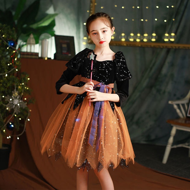 Trang Phục Hóa Trang Phù Thủy Nhân Dịp Halloween Dễ Thương Cho Bé Gái