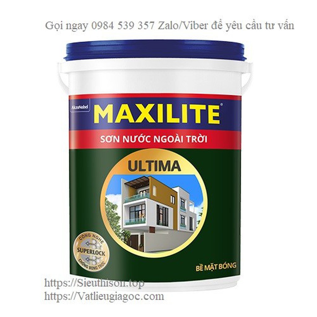 [FREESHIP]+[GIÁ SỈ] Sơn nước ngoại thất MAXILITE ULTIMA Bề mặt bóng - LU1 - 18 lít