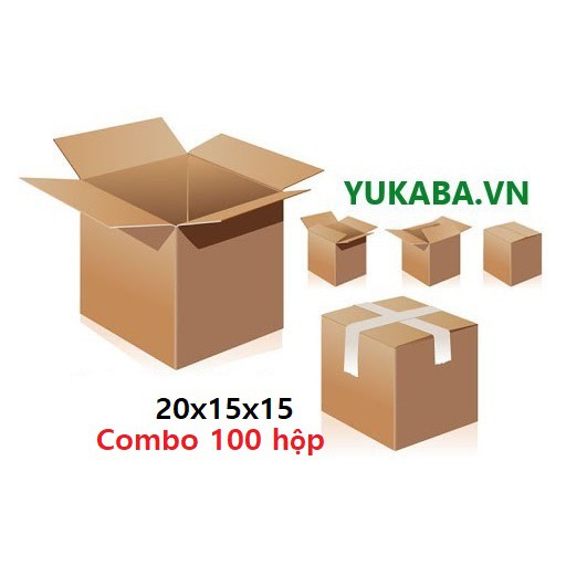 HL - Combo 100 hộp thùng carton 20x15x15