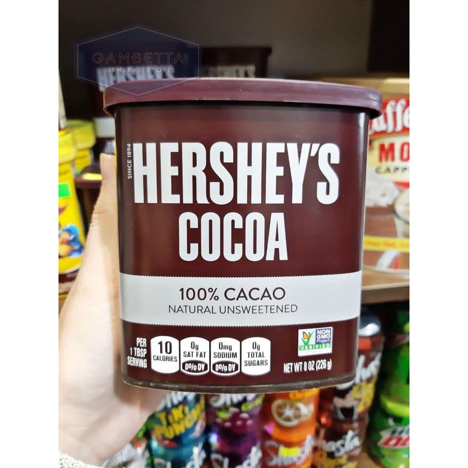 Bột cacao Hershey's Cocoa powder (Hershey’s Cocoa Natural Unsweetened 100% Cocoa)- 226gr