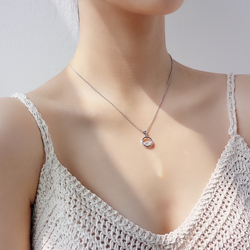 Vòng cổ Mặt Hình Giọt Nước Đính Đá Lấp Lánh Thời Trang Cho Nữ