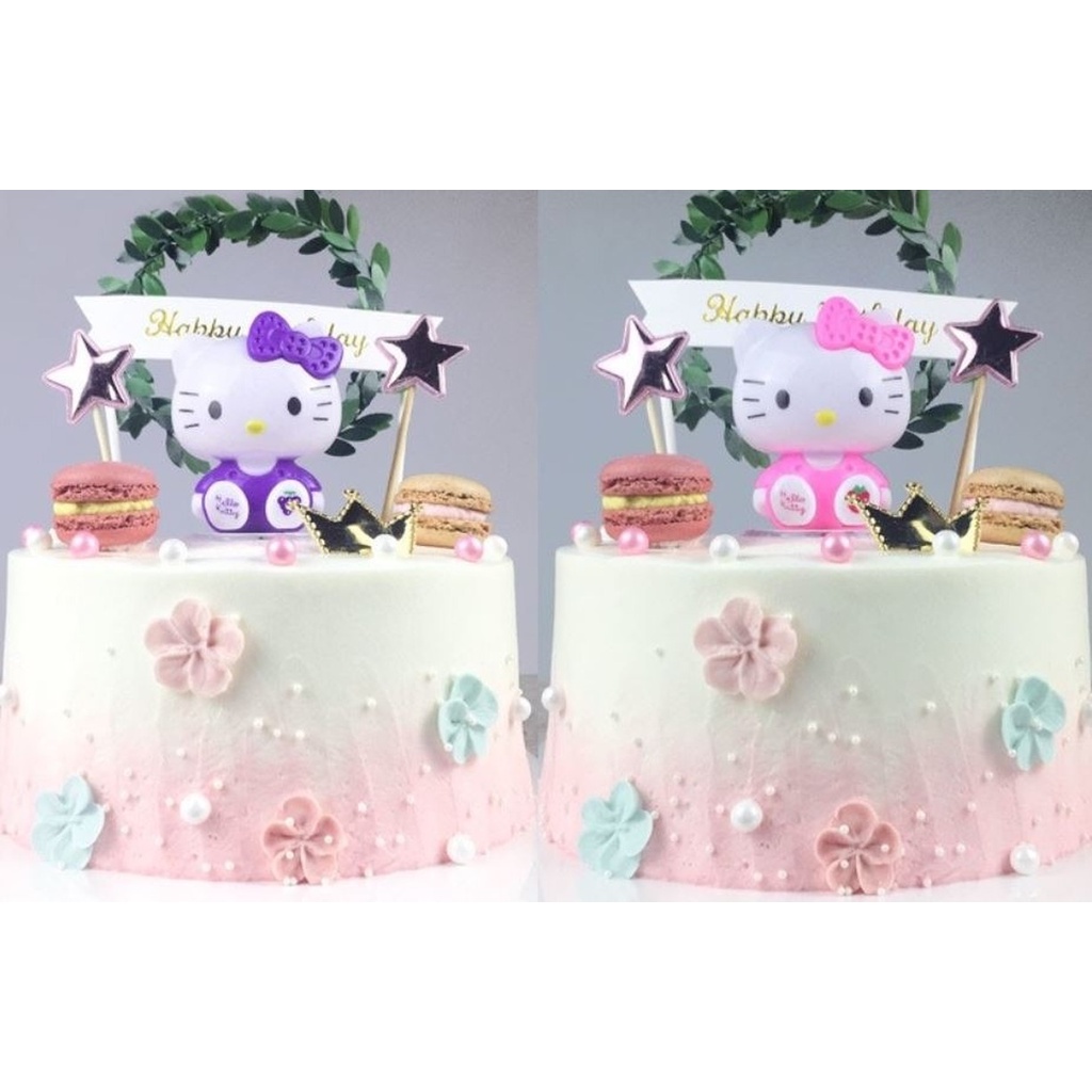 Mô hình mèo Hello Kitty trang trí bánh kem