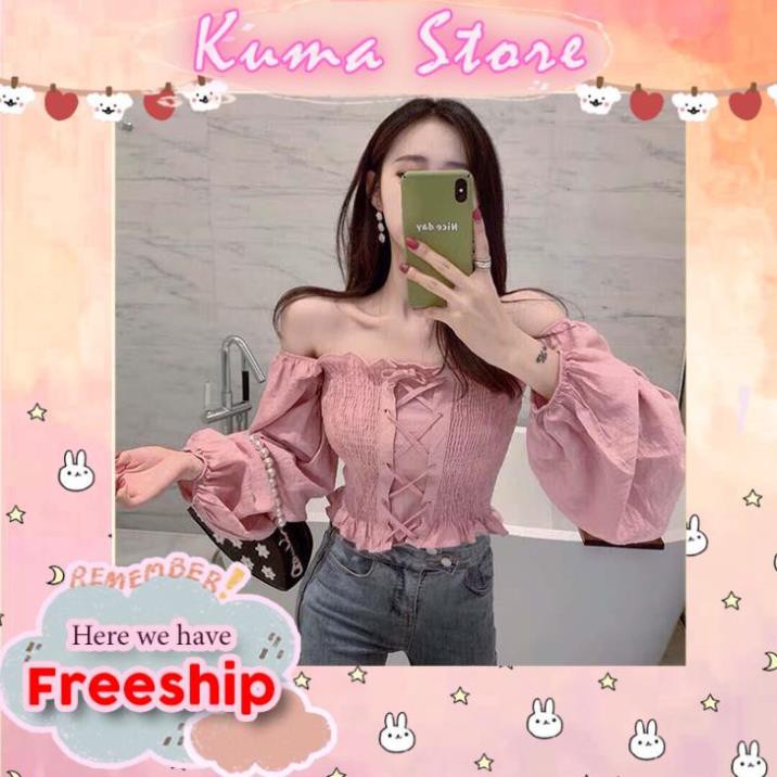 ÁO KIÊU ĐAN DÂY NHÚN EO TAY BỒNG