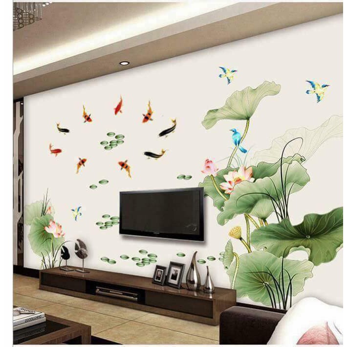 [TỔNG HỢP 20 MẪU] Decal dán tường phong cách decor hoa lá cành