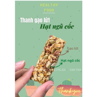 Thanh gạo lứt đa hạt/Thanh cơm gạo lứt hạt & chà bôngBánh Ngũ Cốc ăn kiêng, giảm cân,eatclean (200g)
