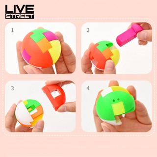 LIVE Plastic Block Puzzle Ball Baby  Intelligence Assembled Toy