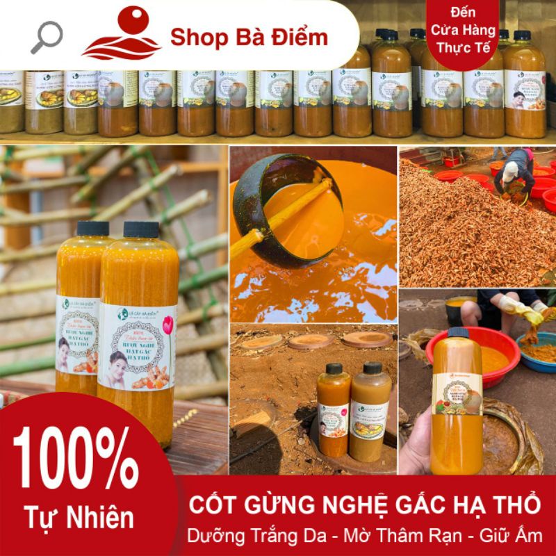 Cốt Gừng Nghệ Gấc Hạ Thổ Nước Cốt 1 - Shop Bà Điểm - Rượu Gừng Nghệ sản phẩm handmade