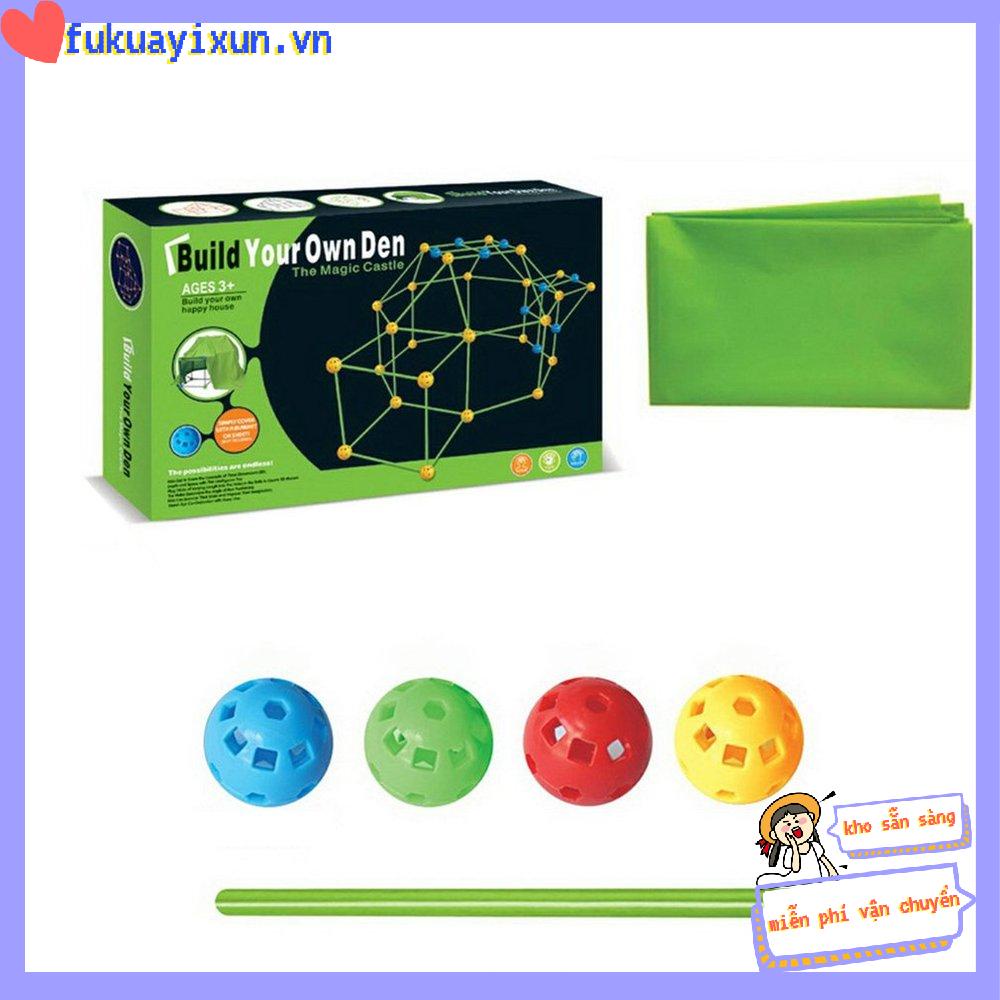 Bộ đồ chơi lắp ráp 72 quả cầu 102 que vui nhộn cho bé