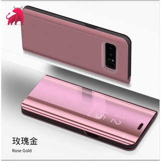 Ốp Điện Thoại Nắp Lật Mặt Gương Kiêm Giá Đỡ Kiểu Châu Âu Cho Samsung Note8 J530 J730 note9