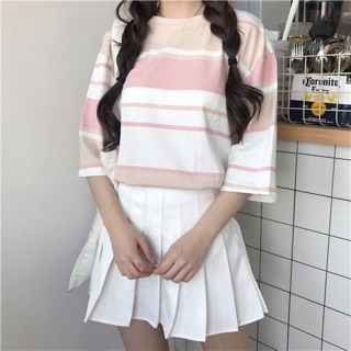 Áo thun kẻ(có ảnh thật ở cuối)