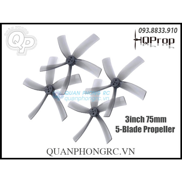 Cánh 5 Lá 3 inch HQProp Duct 75mm 2 Lổ óc  5 Blade Cinewhoop Propellers