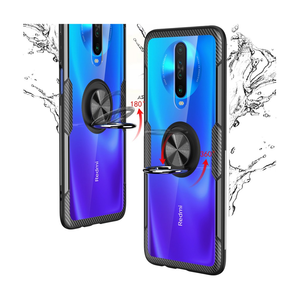 Ốp lưng Redmi K30 / K30 5G chống sốc giá đỡ lưng trong viền màu kiêm nhẫn Iring cao cấp