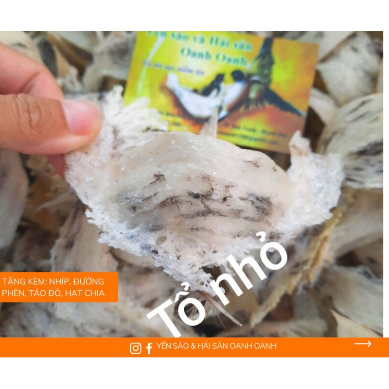 50gr Yến thô tổ nhỏ nguyên chất Nha Trang - Khánh Hòa tặng kèm Nhíp và đồ chưng