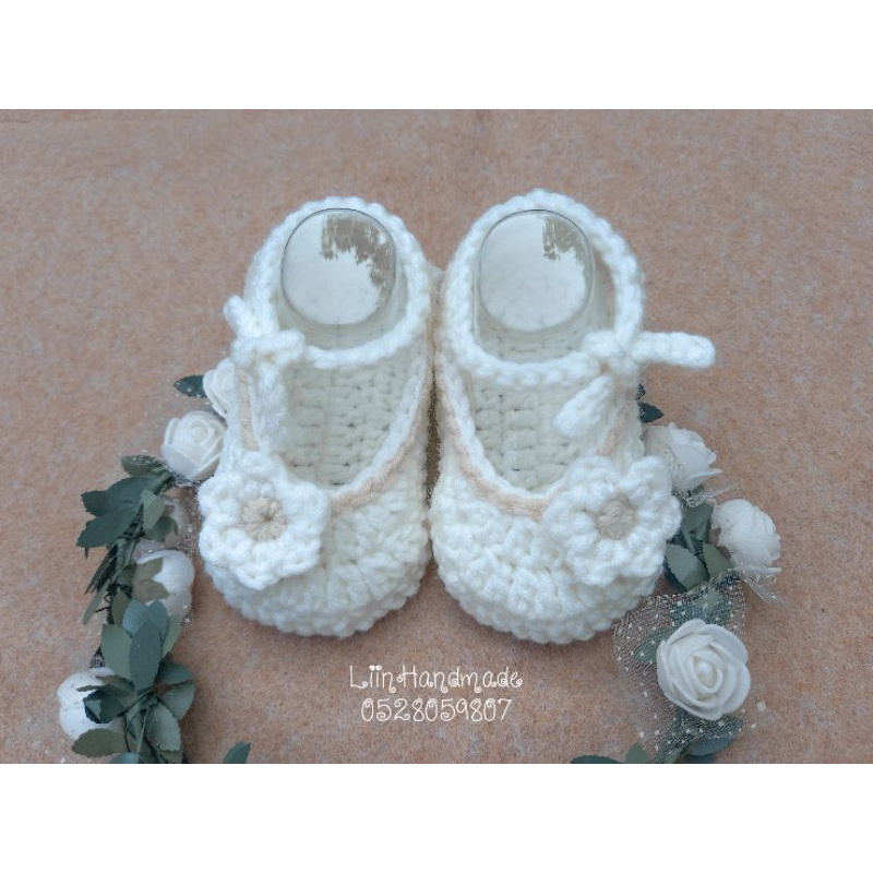 Giày búp bê len Handmade -  Giày hoa bánh bèo