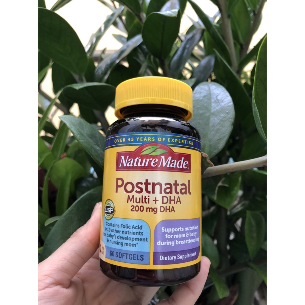 Nature Made Postnatal multi + DHA BỔ SUNG DINH DƯỠNG SAU SINH - 60 VIÊN HÀNG MỸ