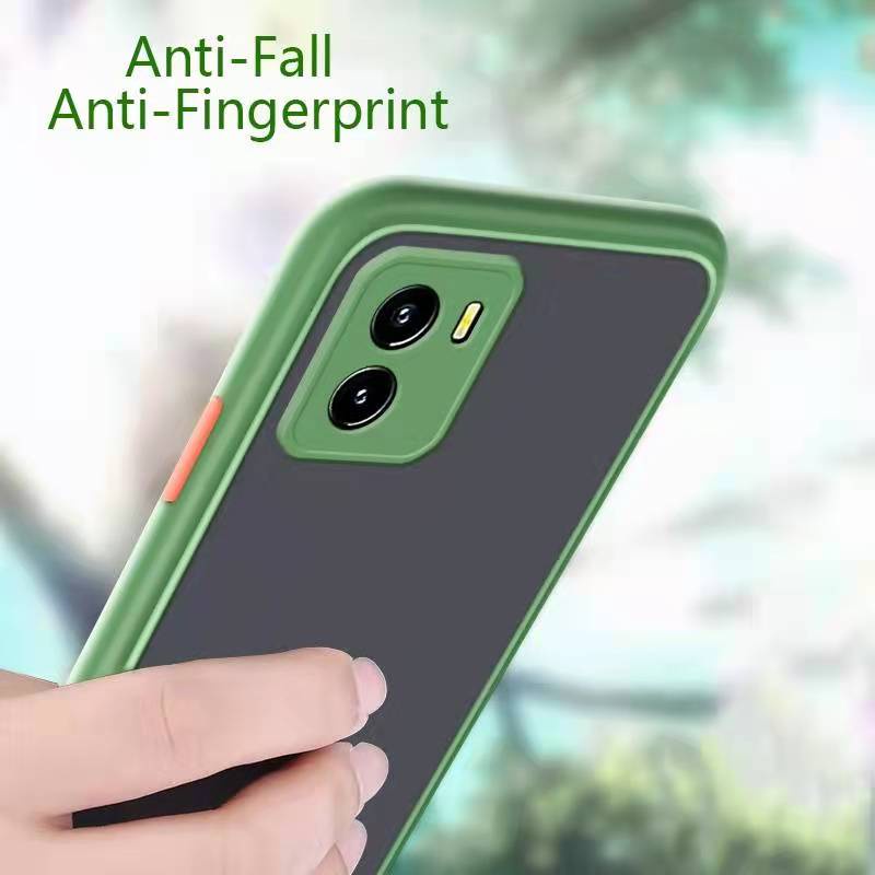 Ốp điện thoại nhám chống sốc chống va đập chống bám vân tay màu sắc thời trang cho VIVO Y02s Y02A Y02 Y02T Y22s Y22 Y36 Y55 Y01 Y21 Y21s Y33T Y33s Y15s Y15a Y76 Y12A Y12S Y11