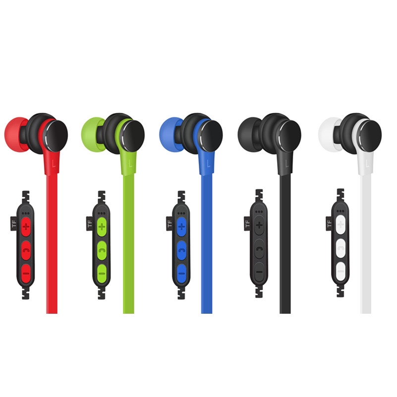 MS-T1 Wireless Headphone Magnet Sports Bluetooth Earphone with Mic TF Card Slot