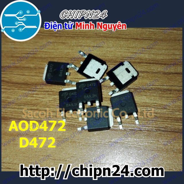 [2 CON] Mosfet Dán AOD472 TO-252 55A 25V Kênh N (SMD Dán) (D472 472)