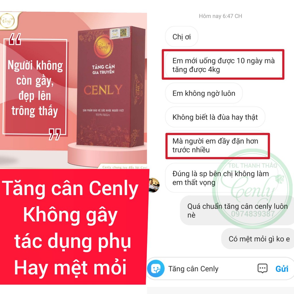 Tăng Cân Cenly Chính Hãng ( Tặng quà)