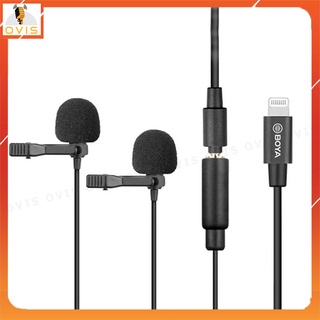 Cặp Micro Cài Áo Cho Iphone, Ipad Cổng Lightning 6m | Boya BY-M2D