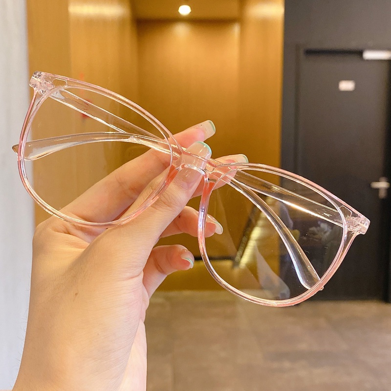 Mắt kính gọng tròn lớn phong cách Hàn Quốc thời trang đơn giản