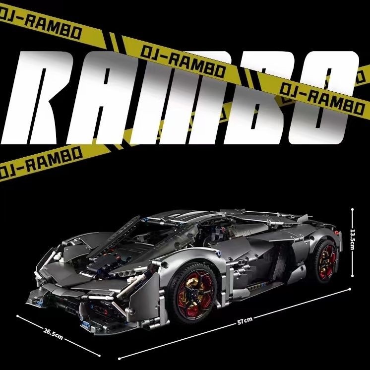 Đồ chơi Lắp ráp mô hình Technic 100246B siêu xe DJ-RAMBORGHINI MÀU ĐEN