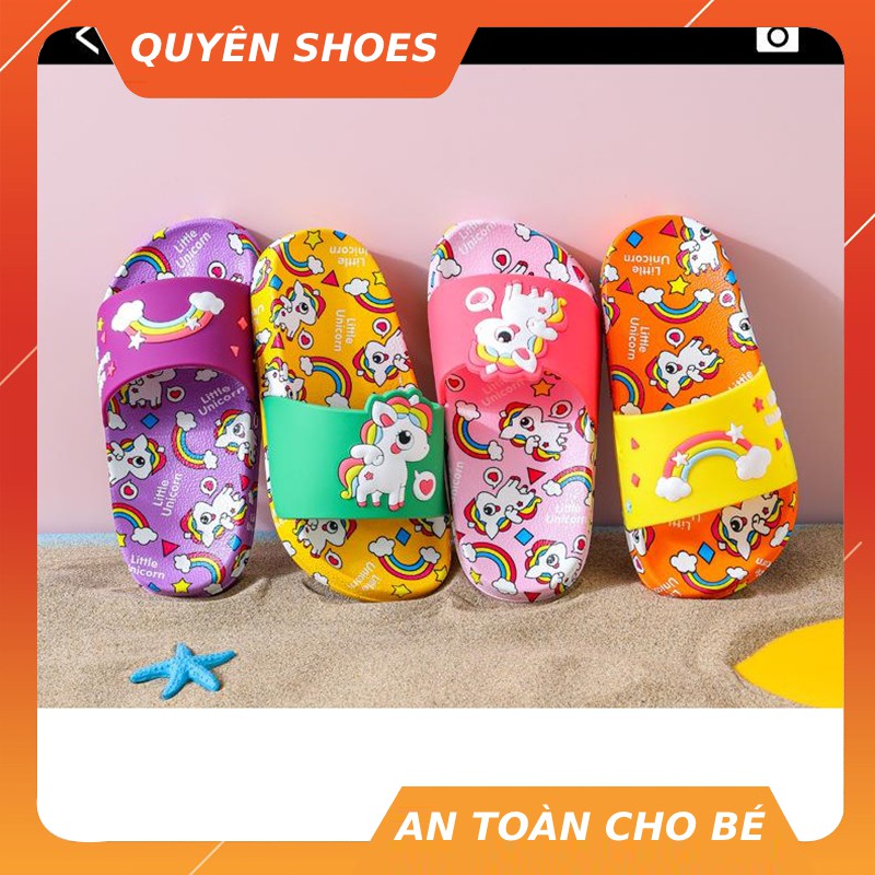 Dép lê dành cho bé gái và bé trai kiểu dáng thời trang hình thú dễ thương Quyên Shoes - H000008