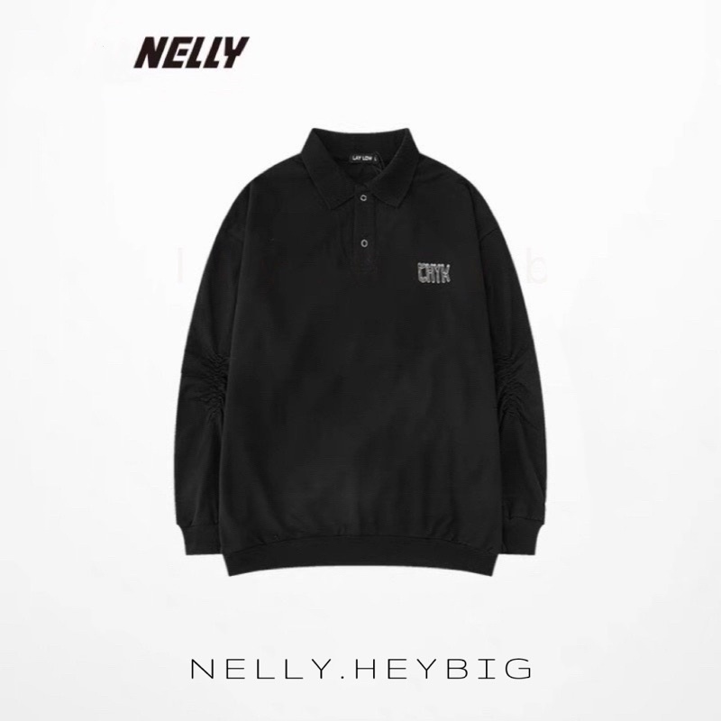 Áo polo dài tay  Nelly Heybig form rộng dành cho nam và nữ 45 20 CMYK