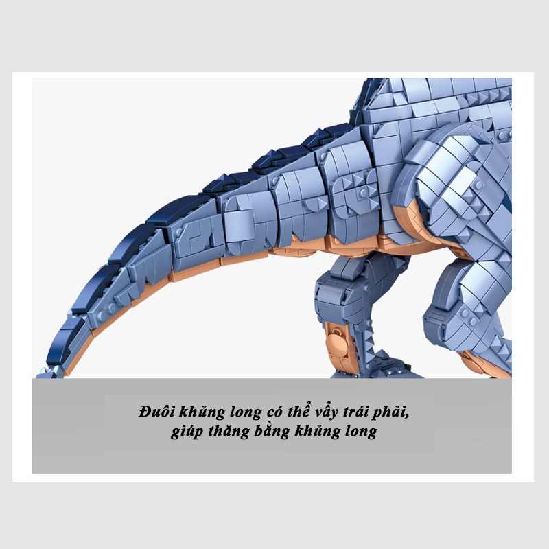 Đồ chơi Lắp Ráp Khủng Long Bạo Chúa ăn thịt, Panlos 611008 Spinosaurus, Xếp hình thông minh