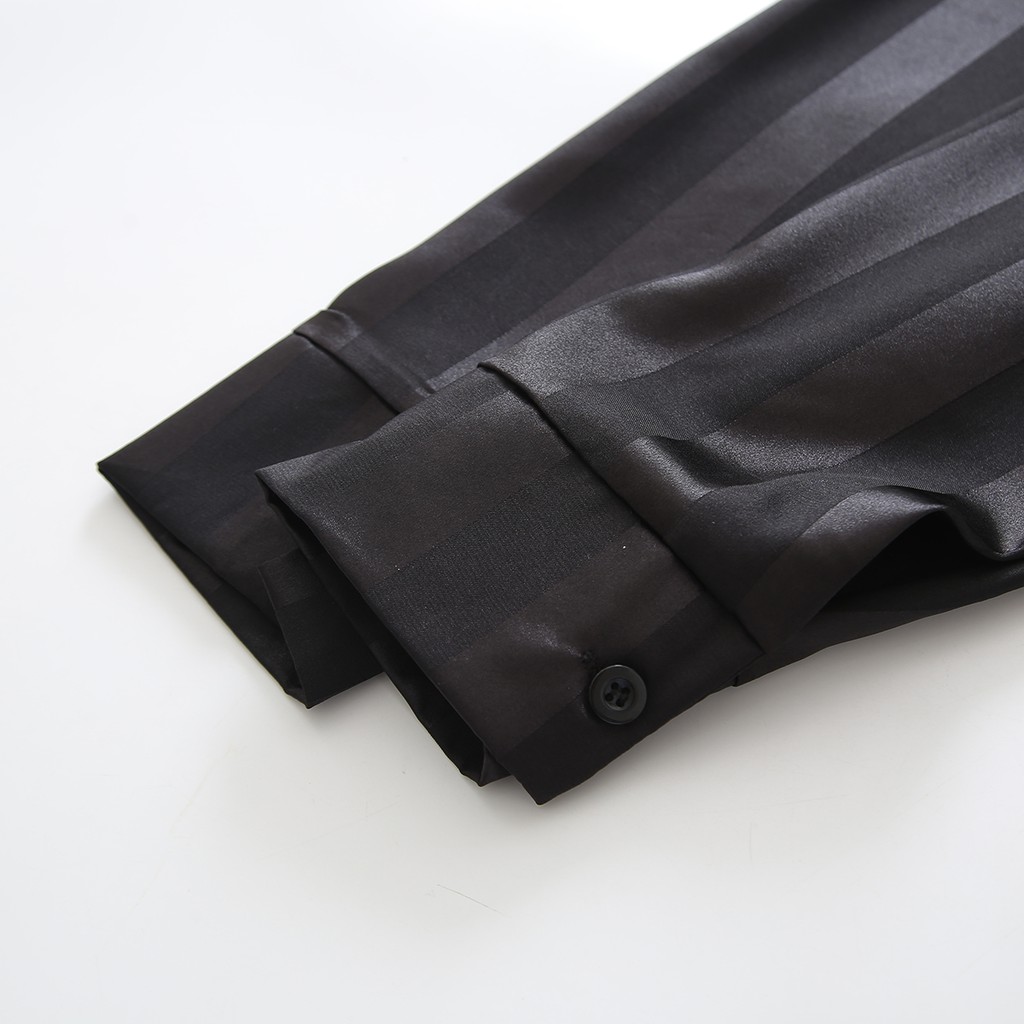 Áo Sơ Mi Tay Dài Hoạ Tiết Kẻ Sọc Phong Cách Phương Tây Thanh Lịch Thời Trang Cho Phụ Nữ