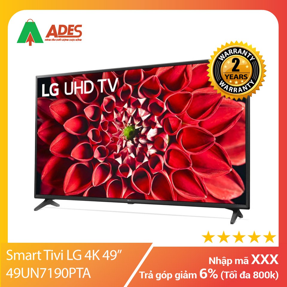 [LG - CHÍNH HÃNG] - MIỄN PHÍ CÔNG LẮP ĐẶT - Smart Tivi LG 4K 49 Inch 49UN7190PTA ThinQ AI