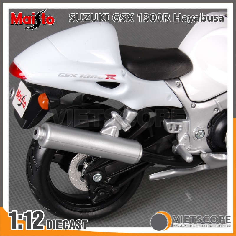 Mô hình xe mô tô SUZUKI GSX 1300R Hayabusa tỉ lệ 1:12 hãng Maisto - Mô hình xe trưng bày TM31103