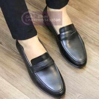 Giày nam da bò thật- Xưởng giày Bình Linh