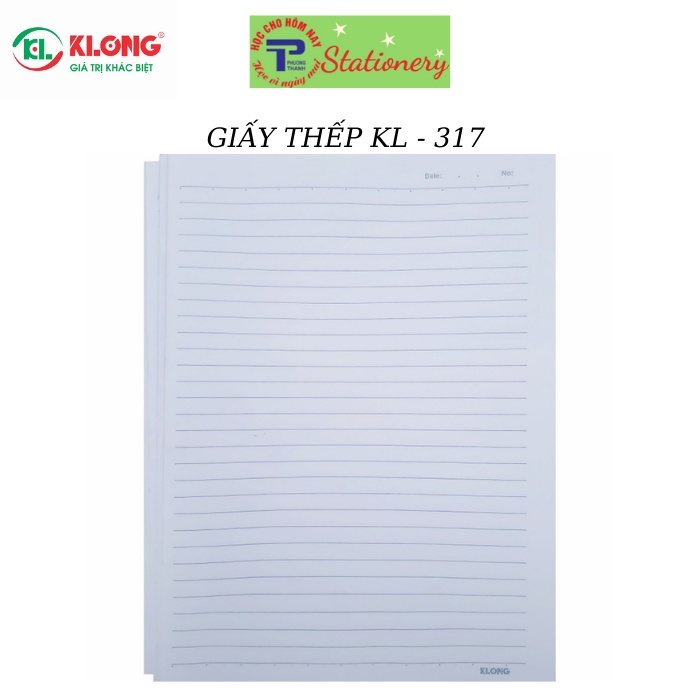 Giấy thếp KLONG A4 giấy thi, giấy kiểm tra 72tr không lề; MS: 317