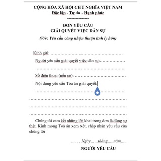 Hồ sơ thuận tình ly hôn