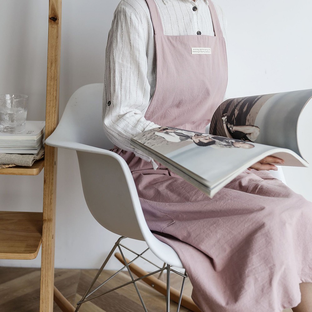 Tạp Dề Cotton Linen Kế Đơn Giản Tiện Dụng