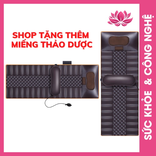 Đệm Massage ?Freeship? Nệm Mát Xa Toàn Thân - Rung Giảm Đau Cơ Thể, Chườm Nóng Nhiệt Hồng Ngoại, Công Nghệ Nhật Bản