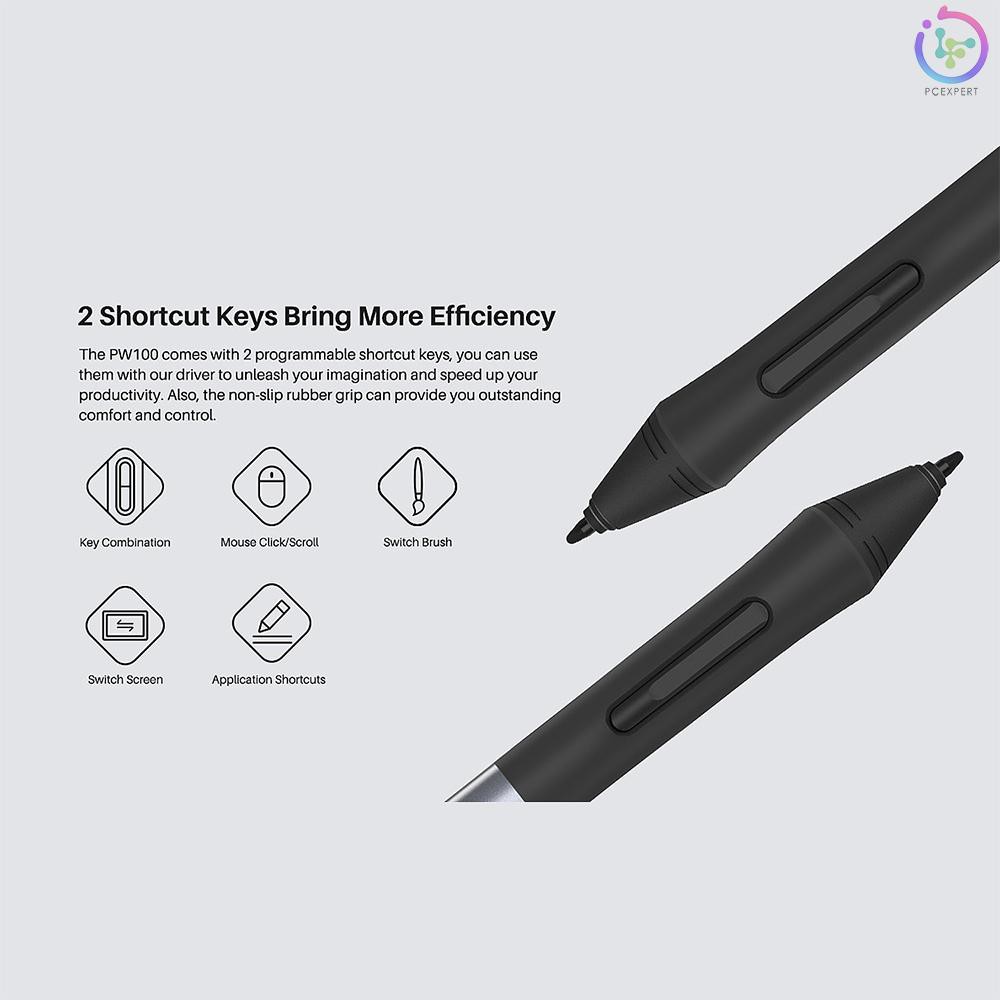 Bút Cảm Ứng Kỹ Thuật Số 2 Nút Huion Pw100 Dành Cho Máy Tính Bảng Huion H1060P H610Pro V2